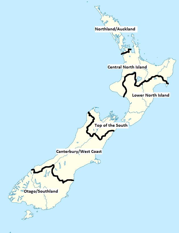 Region boundaries map